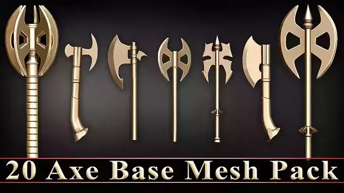 20 Axe Base Mesh Pack