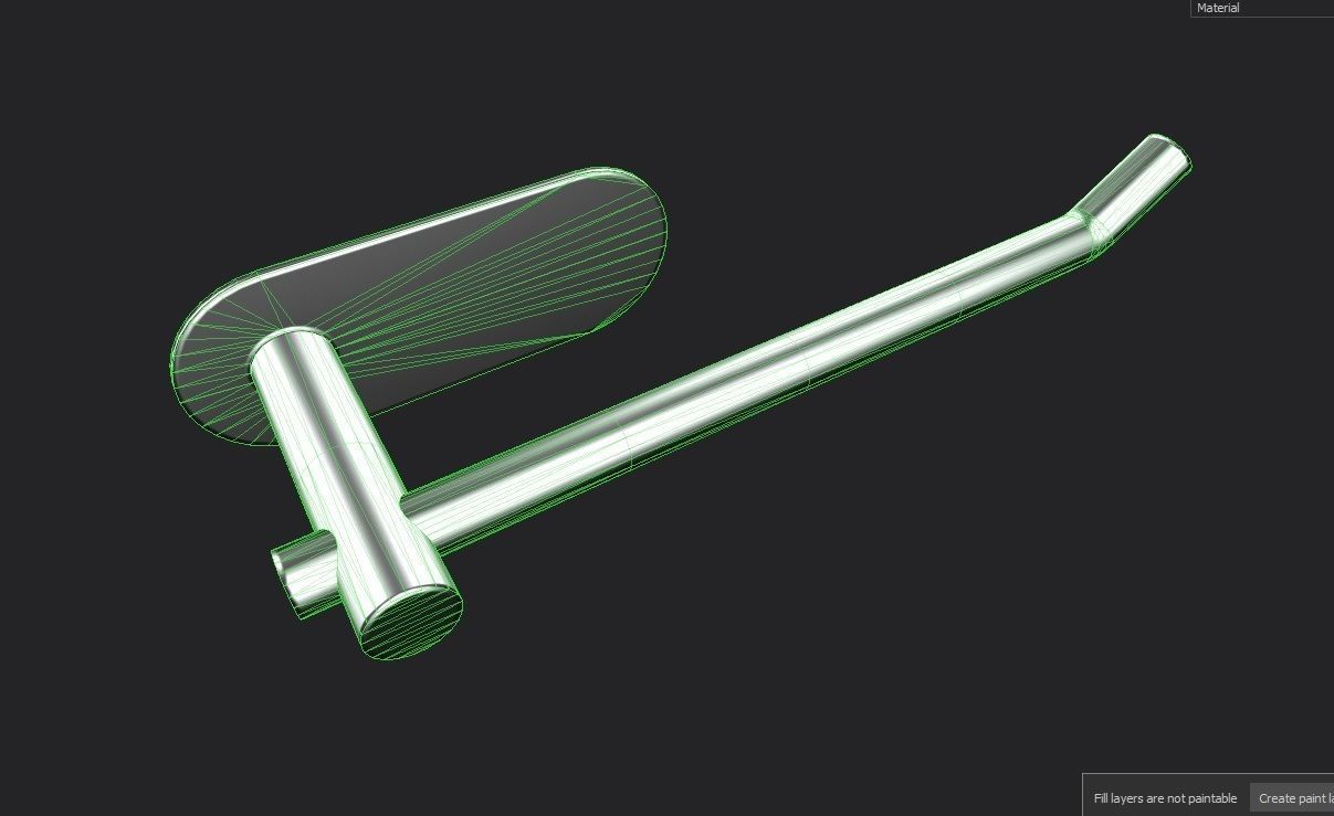Towel Holder 05 Free low-poly 3D model_1