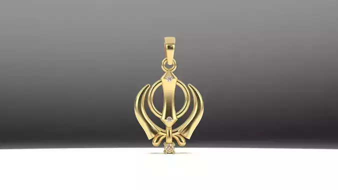 khanda pendant