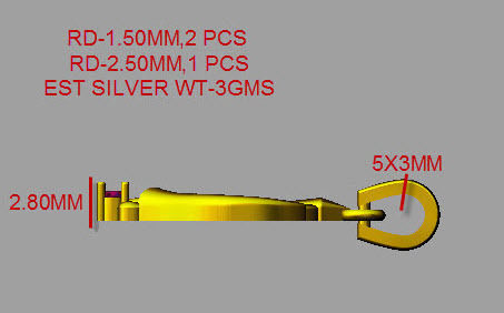 khanda pendant 3D print model_12