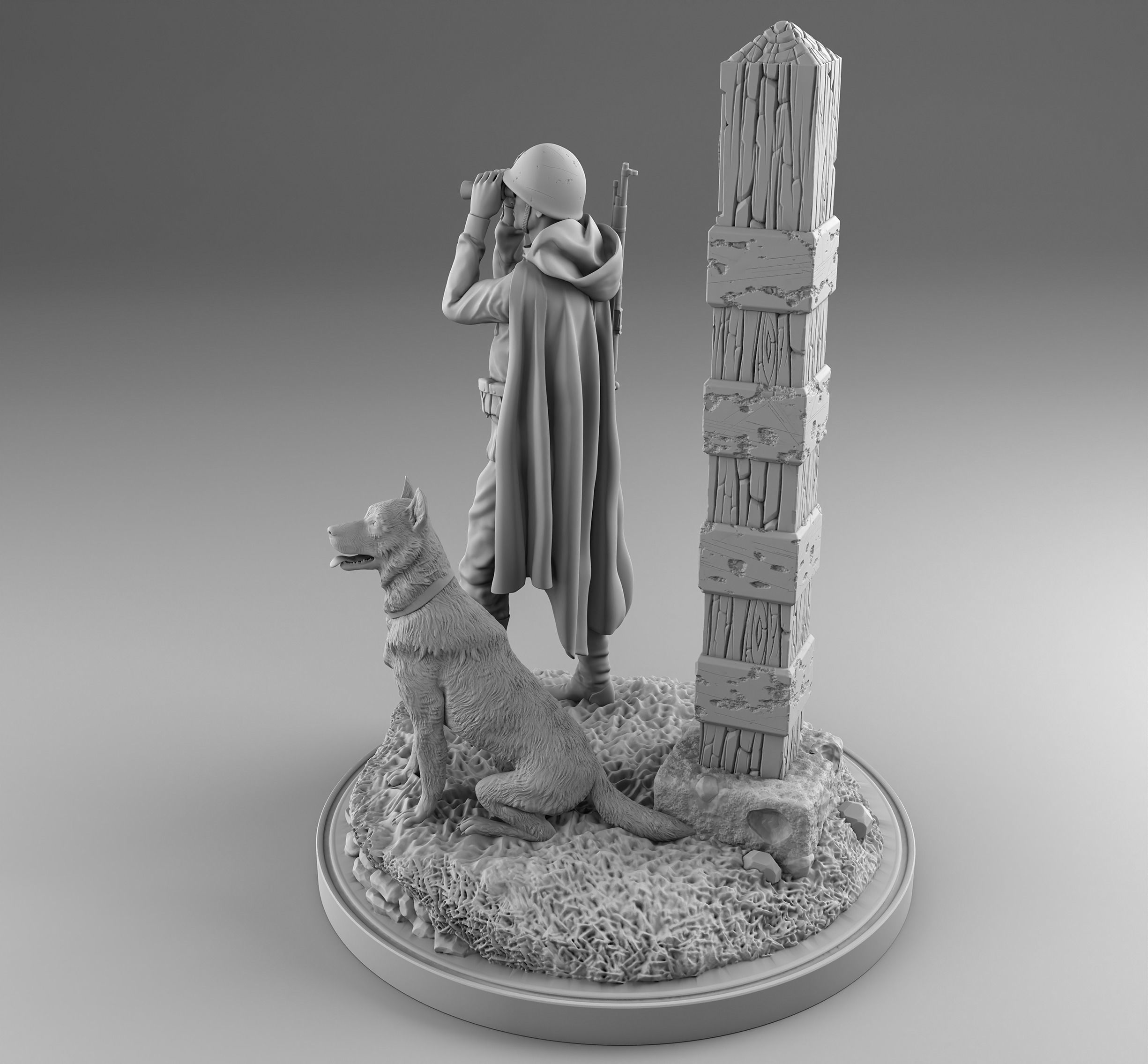 Soviet Border Guard 3D print model_1