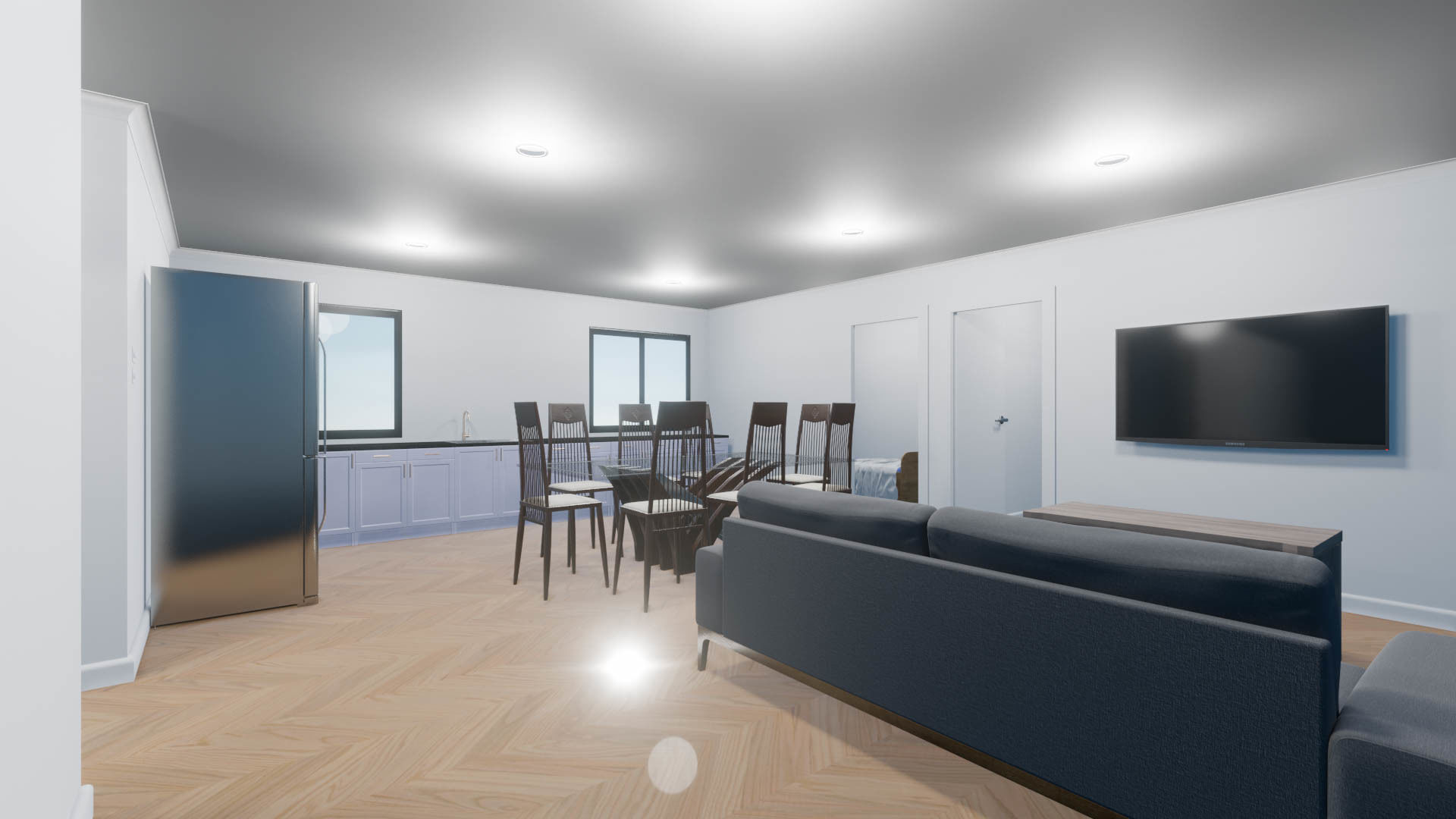 Simple Gable House 3D model_4