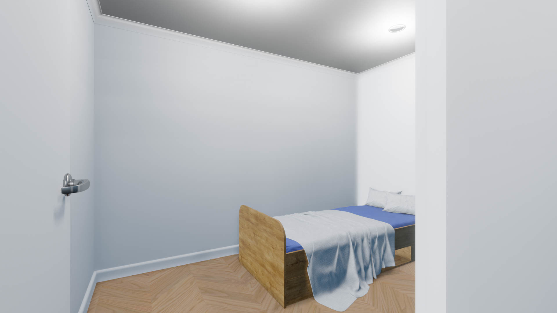 Simple Gable House 3D model_5