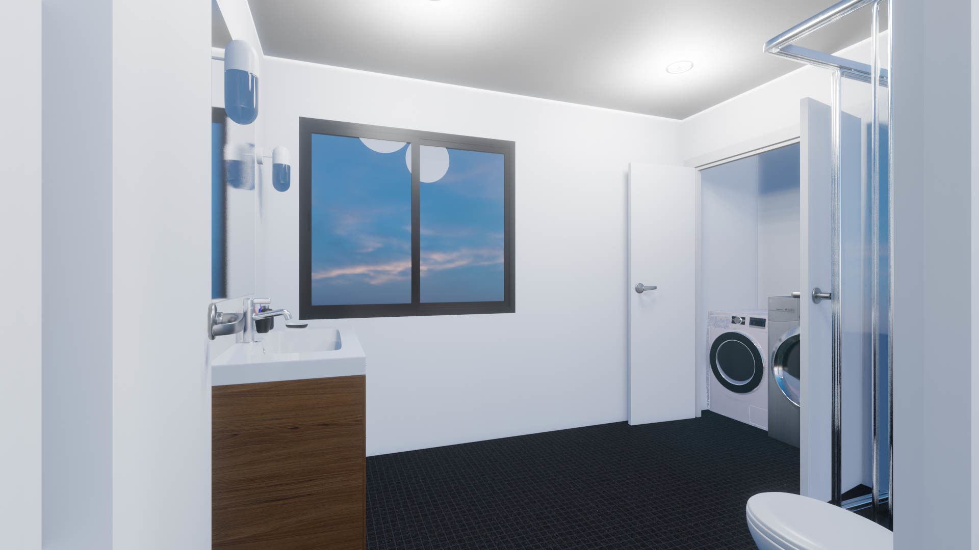 Simple Gable House 3D model_3