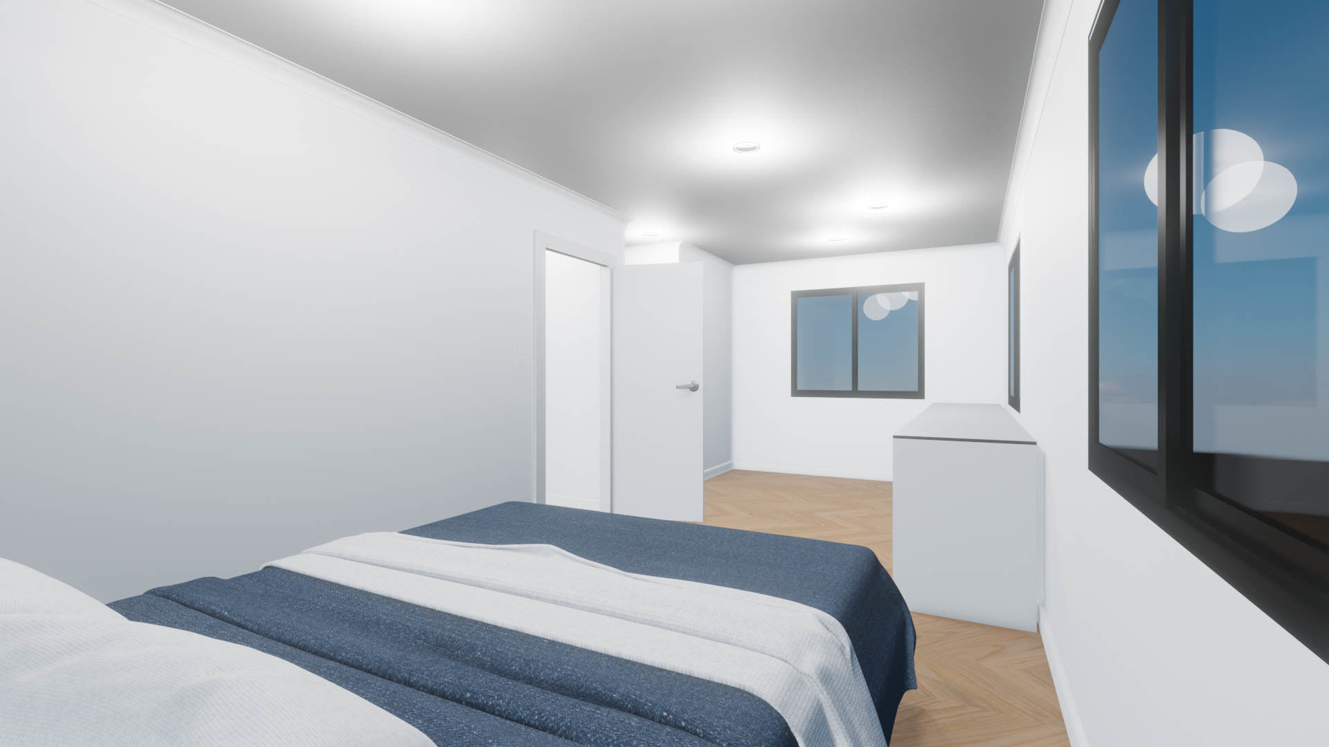 Simple Gable House 3D model_1