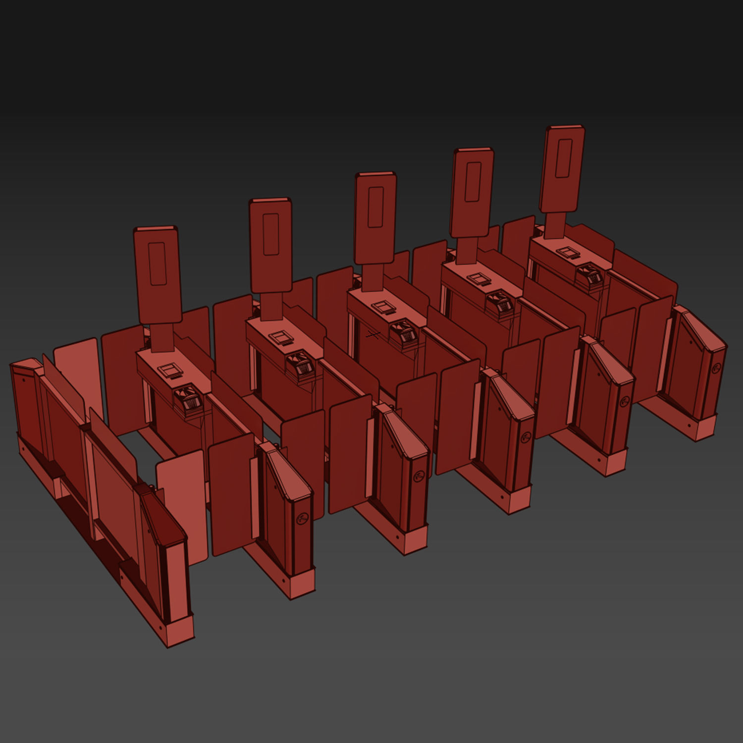 EasyGate e-Gate Low-poly 3D model_7