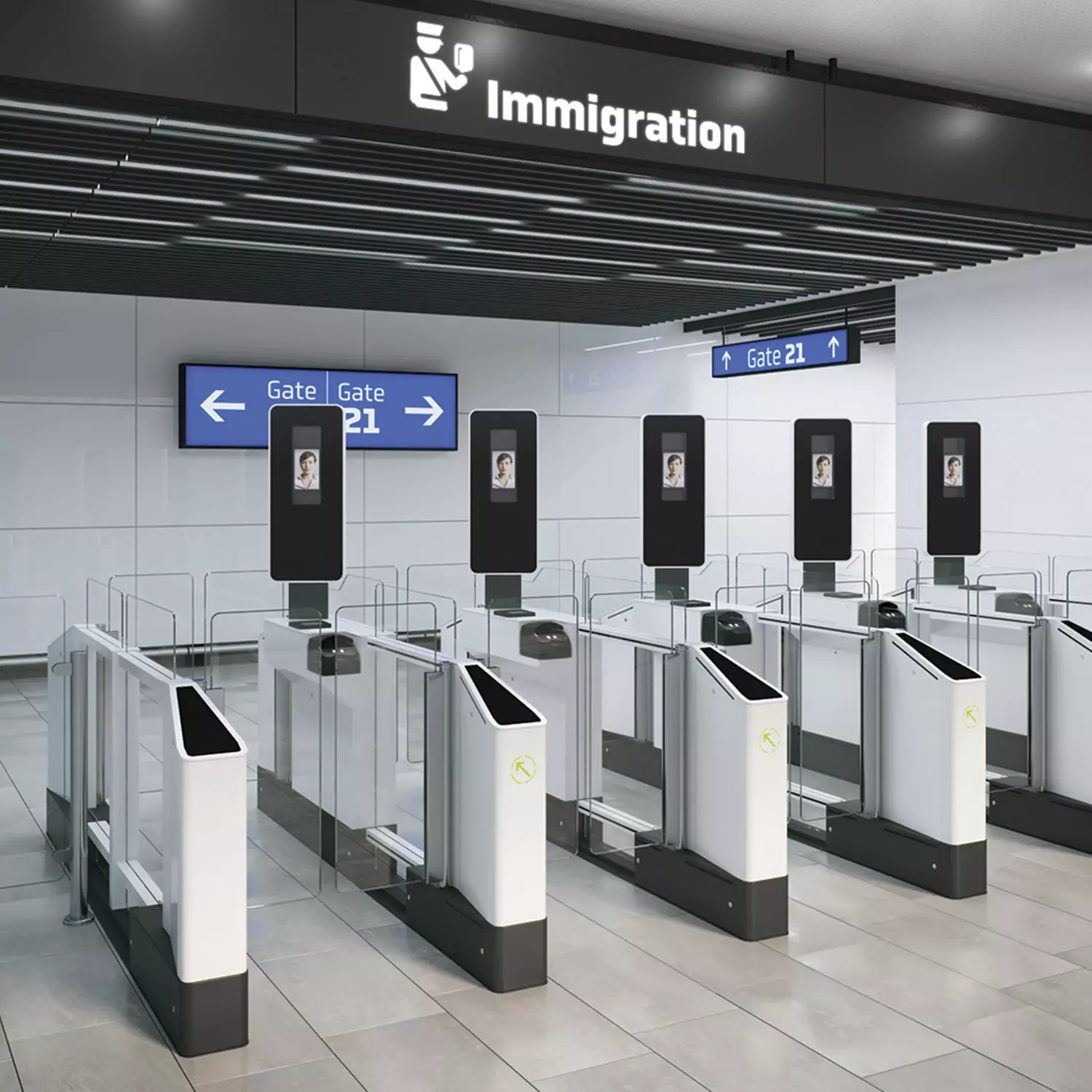 EasyGate e-Gate Low-poly 3D model_0