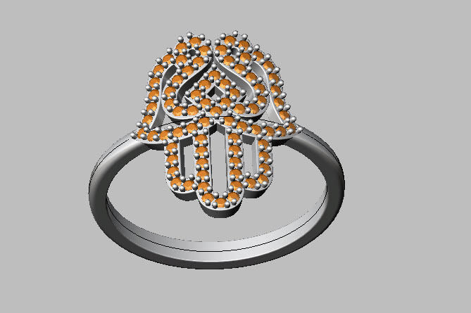 humsa ring 3D print model_9