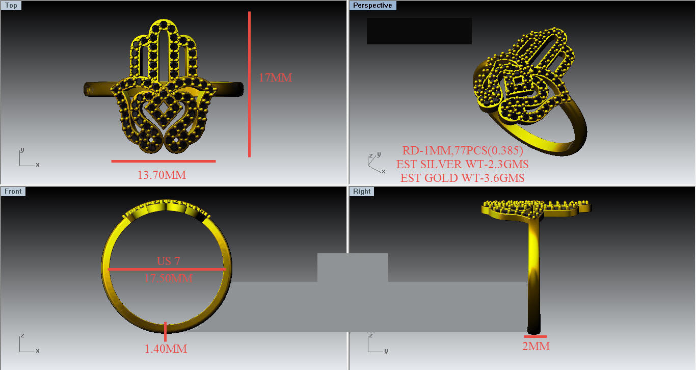 humsa ring 3D print model_11