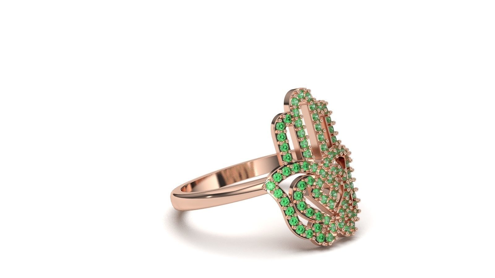 humsa ring 3D print model_2