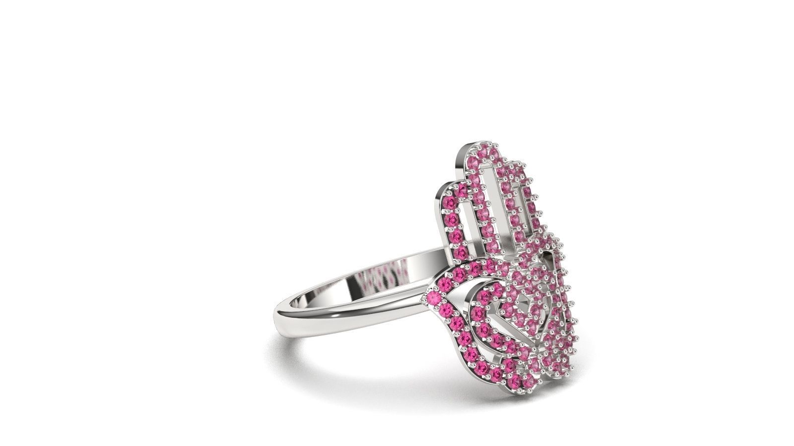 humsa ring 3D print model_1