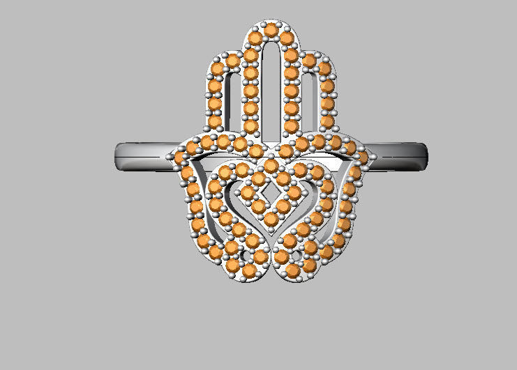 humsa ring 3D print model_6