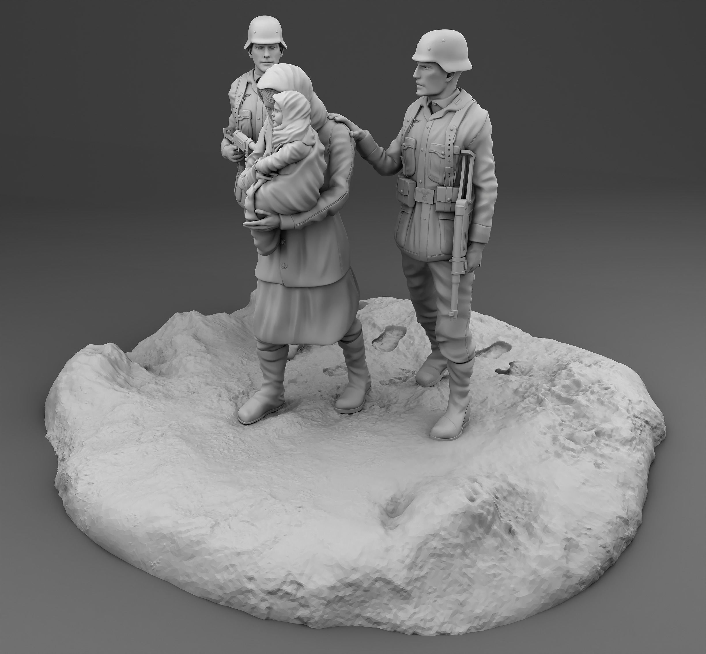 Military convoy  3D print model_1