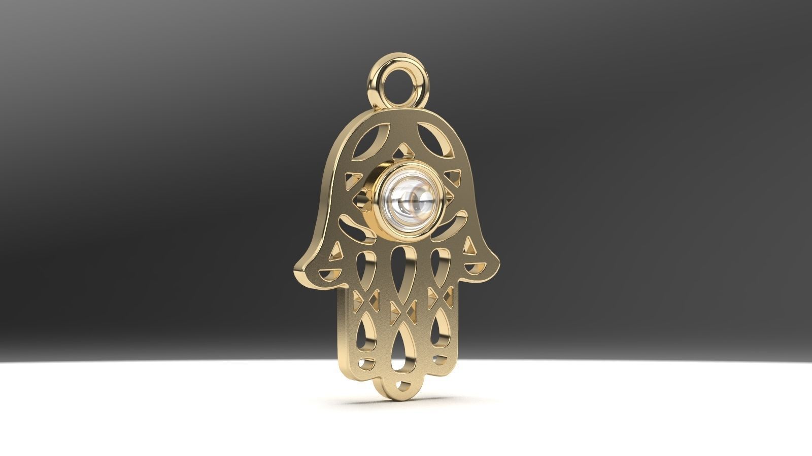 humsa pendant 2 3D print model_2