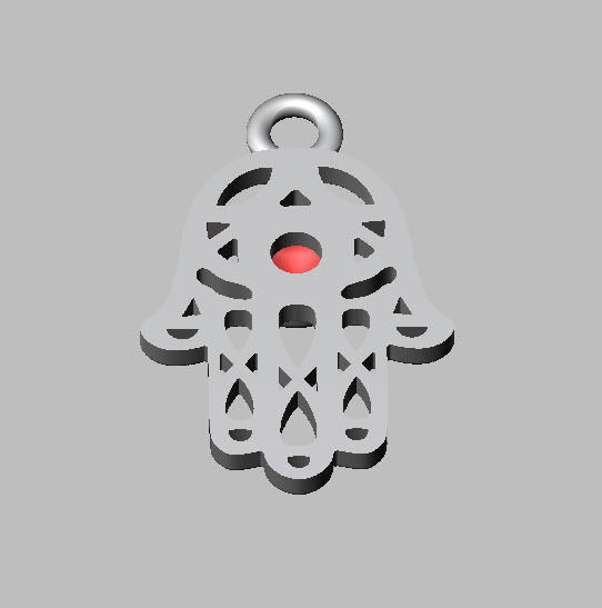 humsa pendant 2 3D print model_8