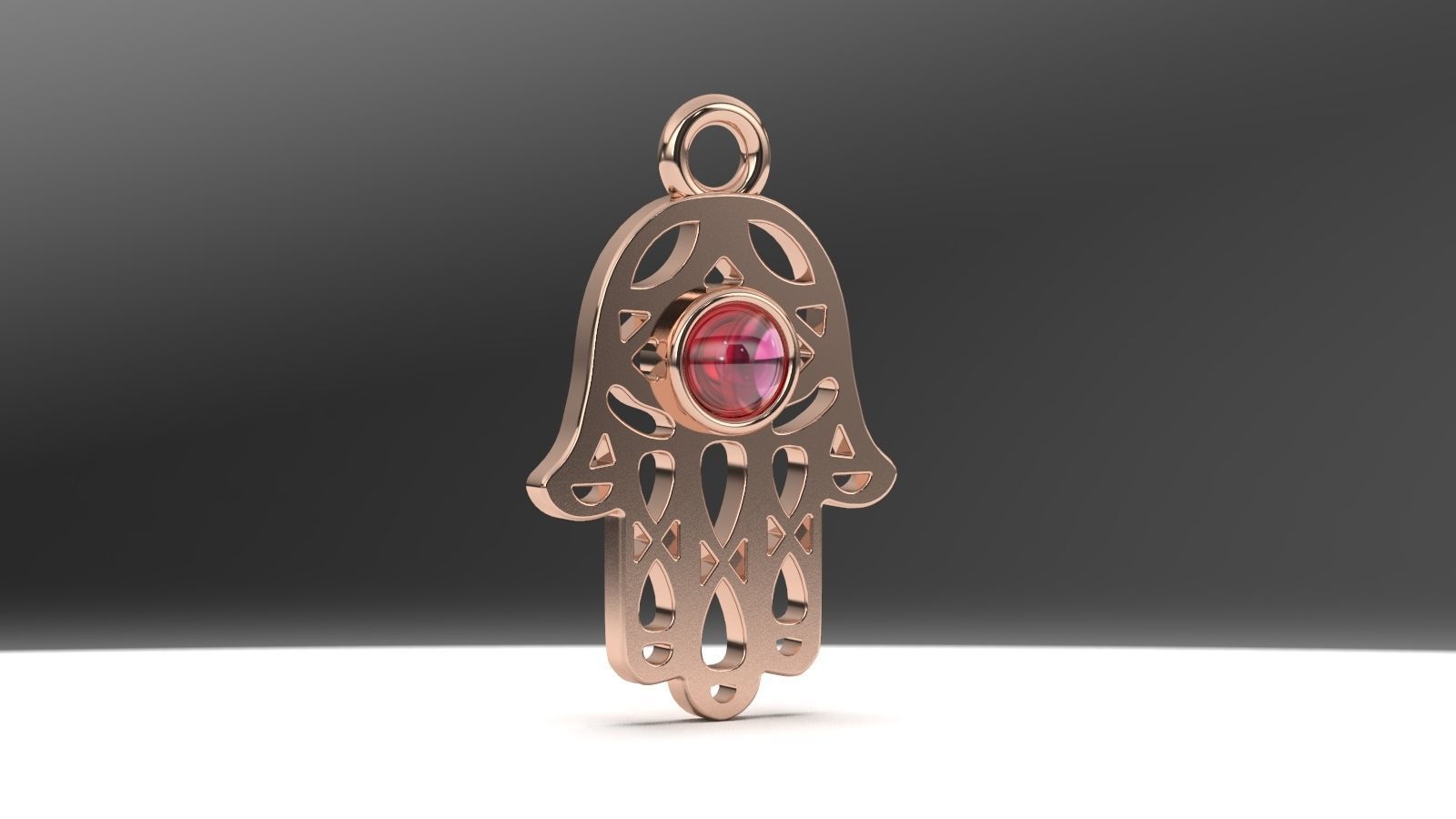 humsa pendant 2 3D print model_1