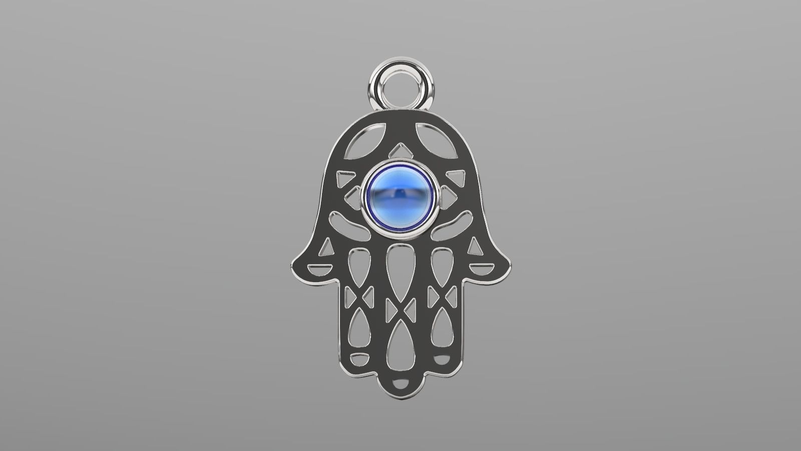 humsa pendant 2 3D print model_4