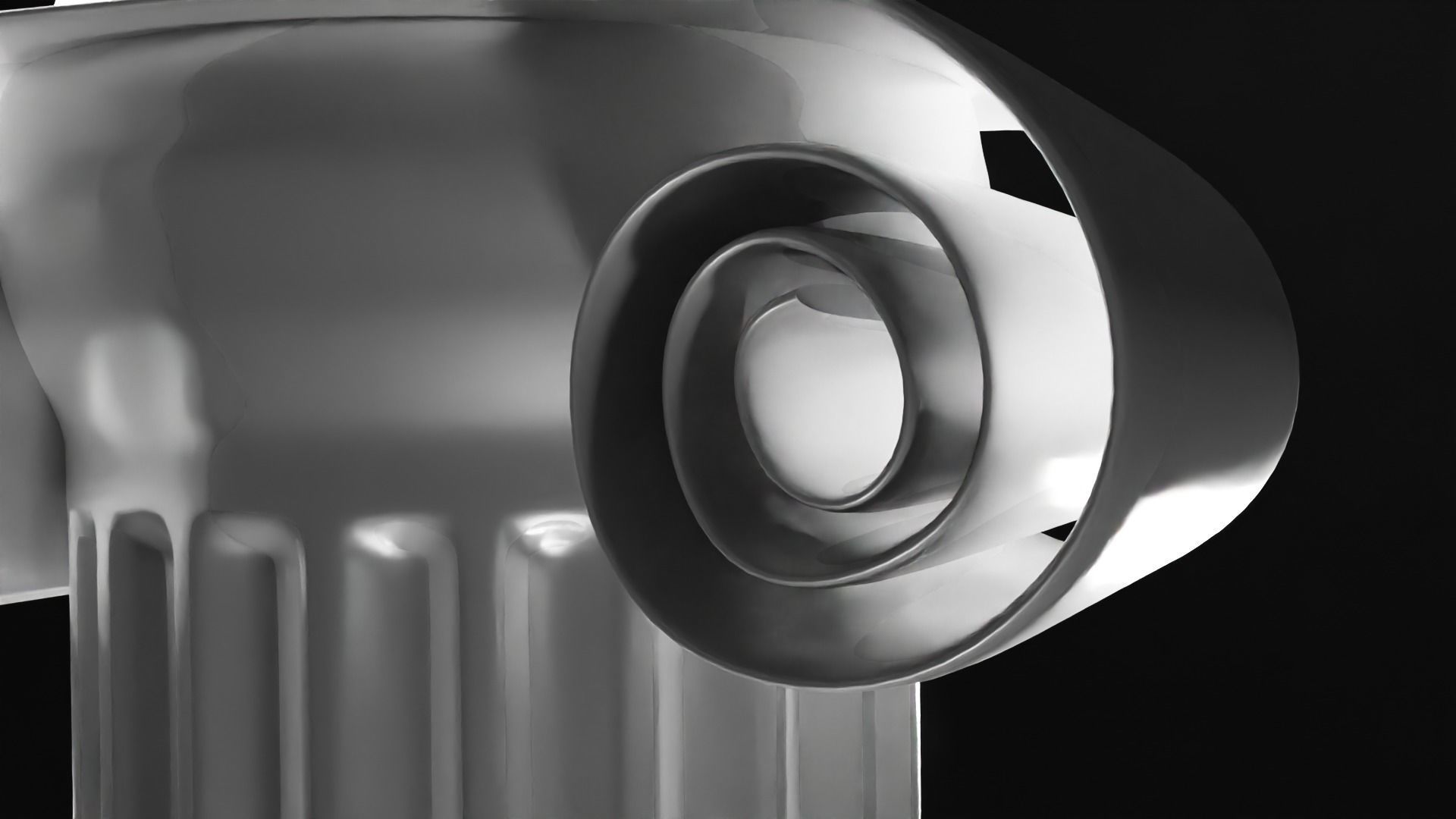 Column metal pole with light shining Low-poly 3D model_7