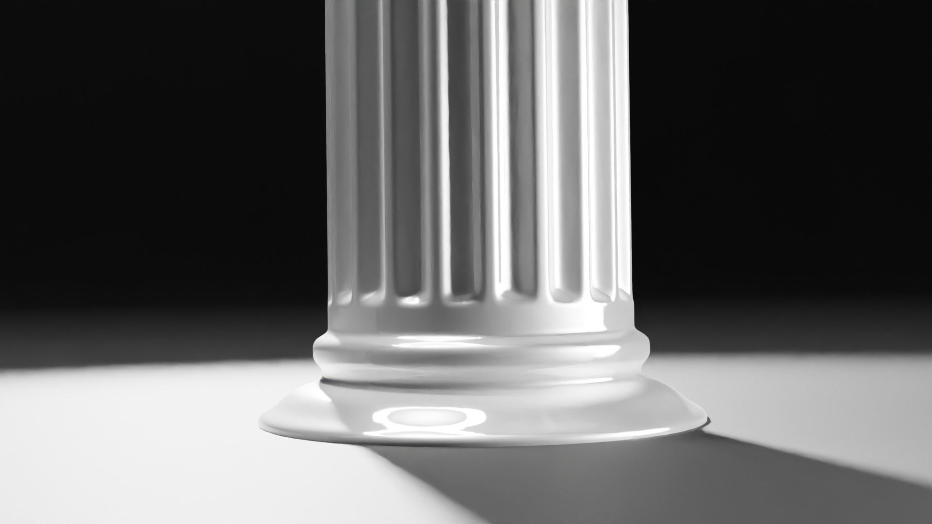 Column metal pole with light shining Low-poly 3D model_5