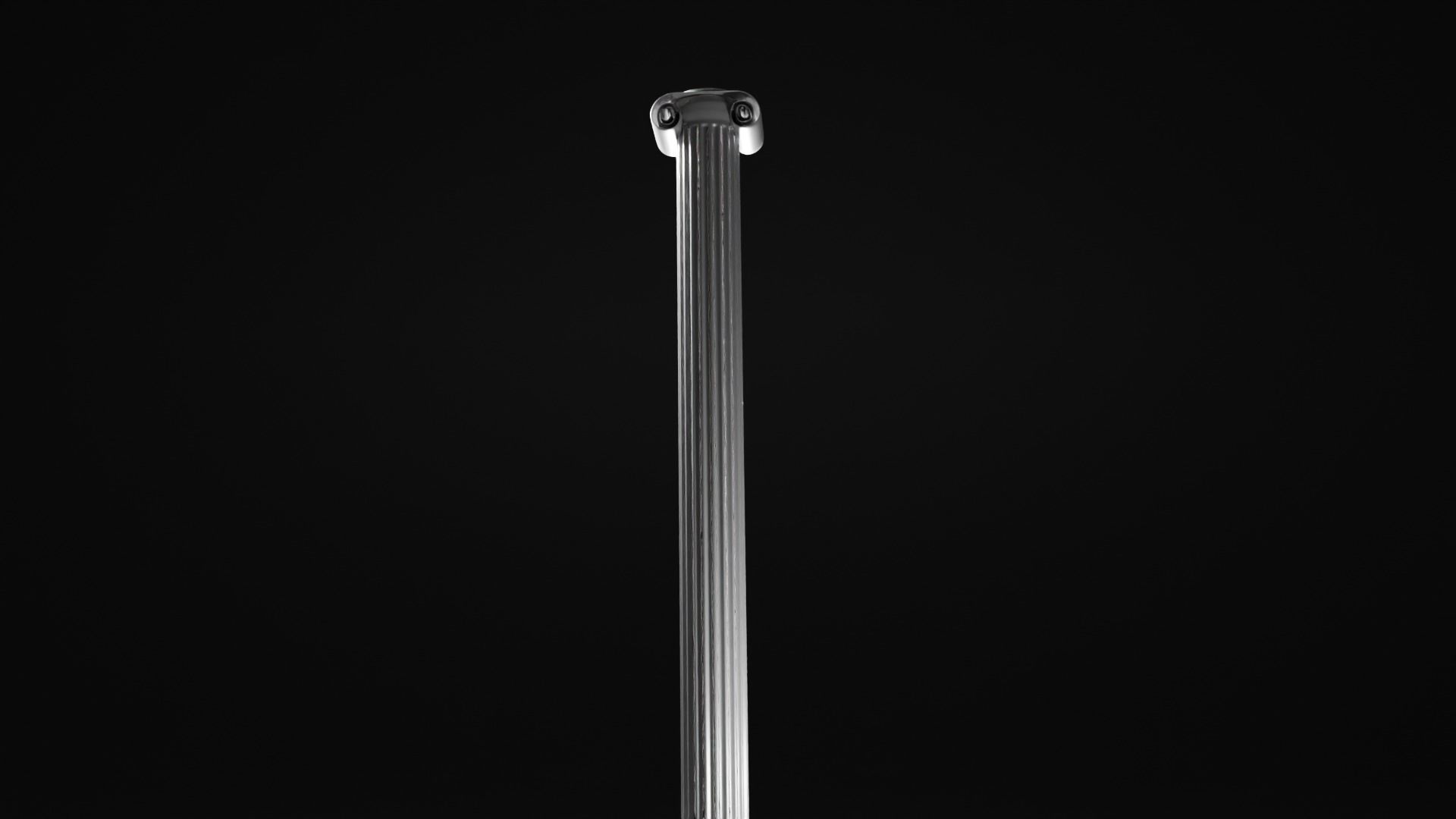 Column metal pole with light shining Low-poly 3D model_3