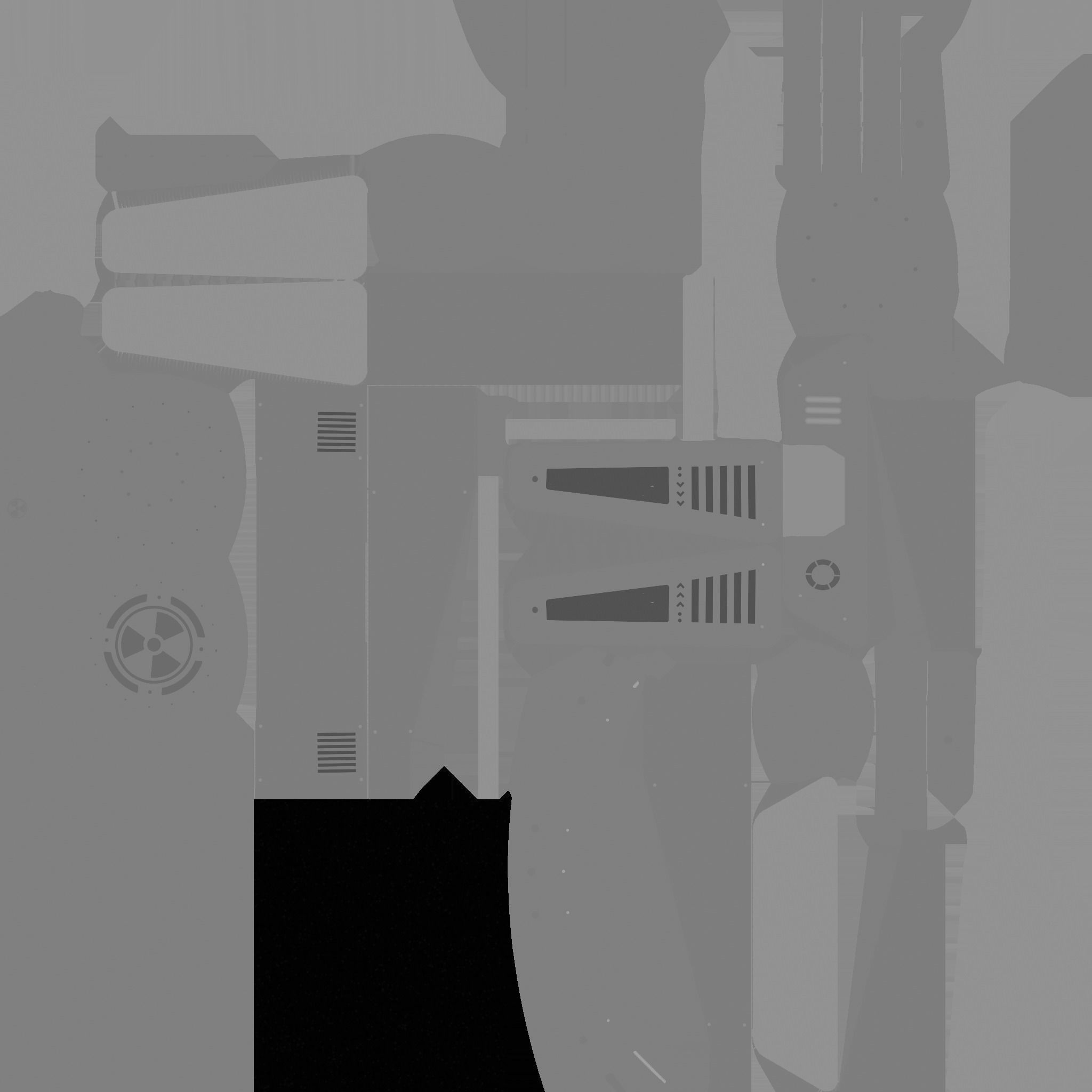 SciFi Backpack J02 Yellow - Fashion Character Design Low-poly 3D model_23