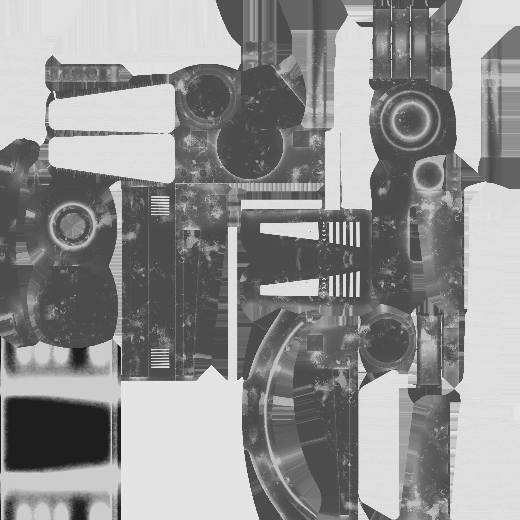 SciFi Backpack J02 Yellow - Fashion Character Design Low-poly 3D model_27