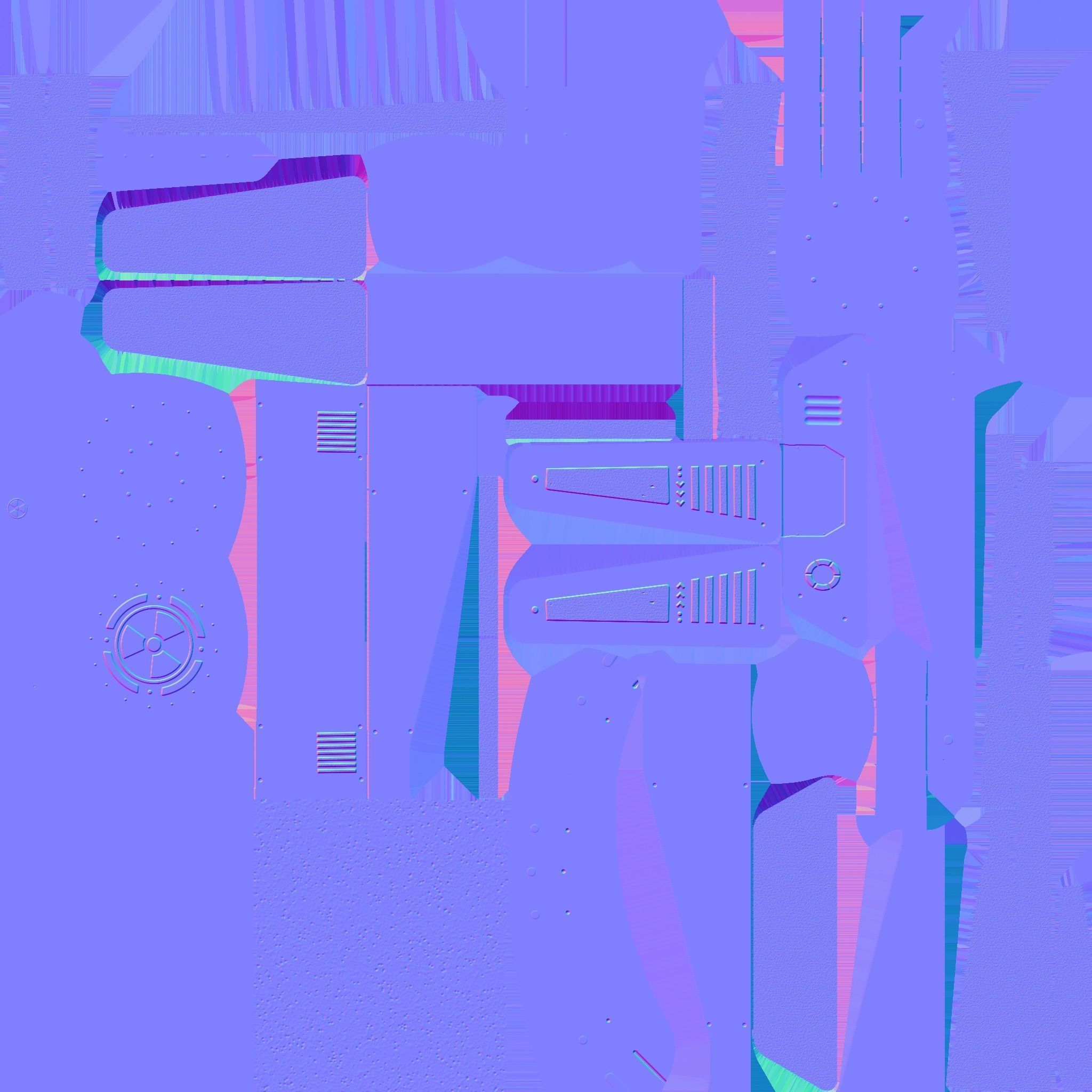 SciFi Backpack J02 Yellow - Fashion Character Design Low-poly 3D model_25