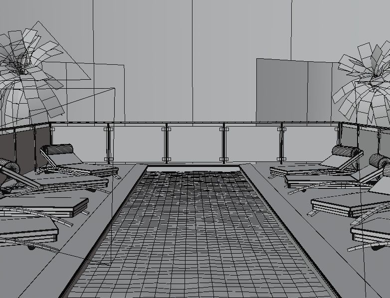 Sea View Low-poly 3D model_3