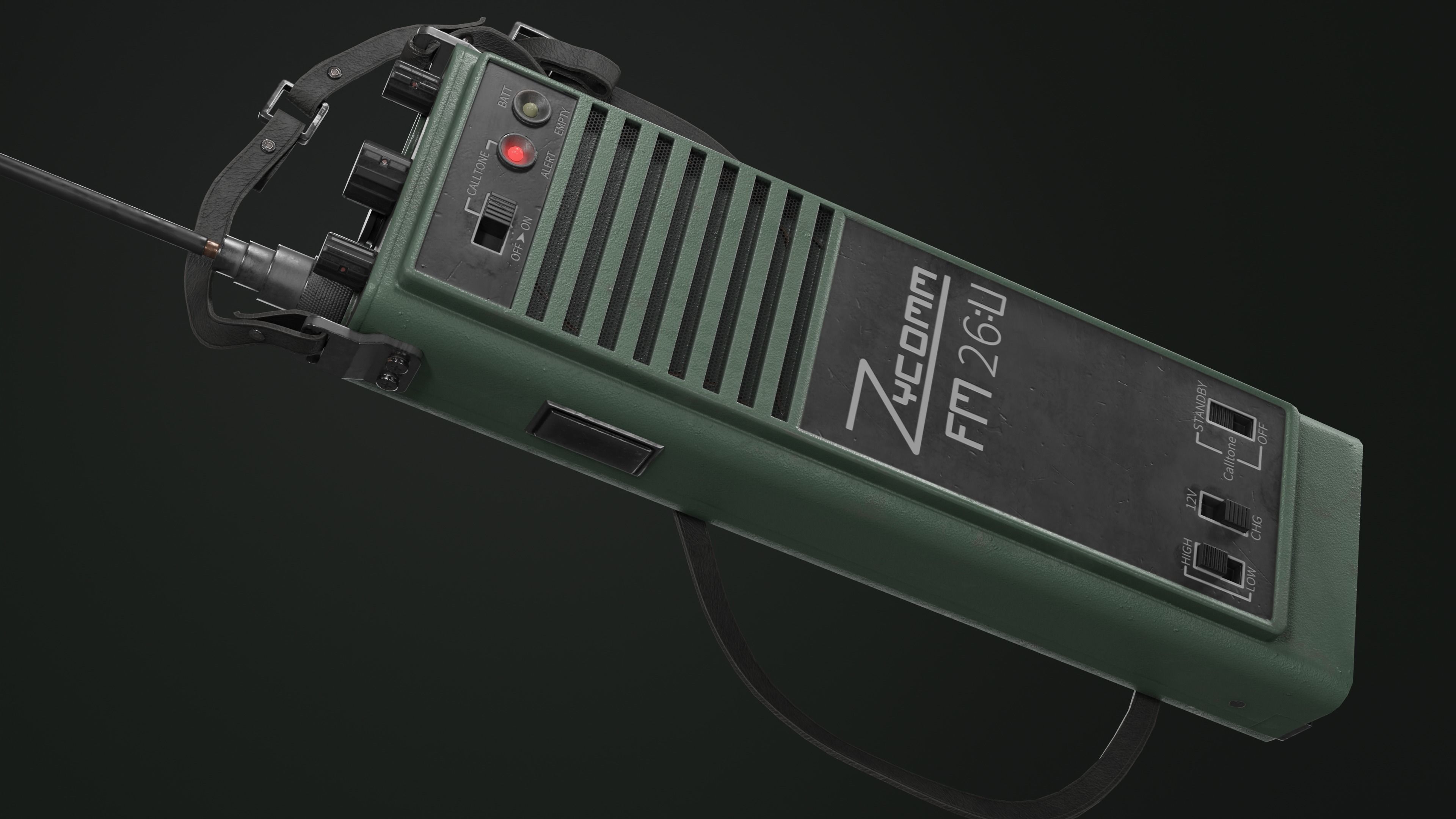 Vintage radio Game ready PBR Low-poly 3D model_3