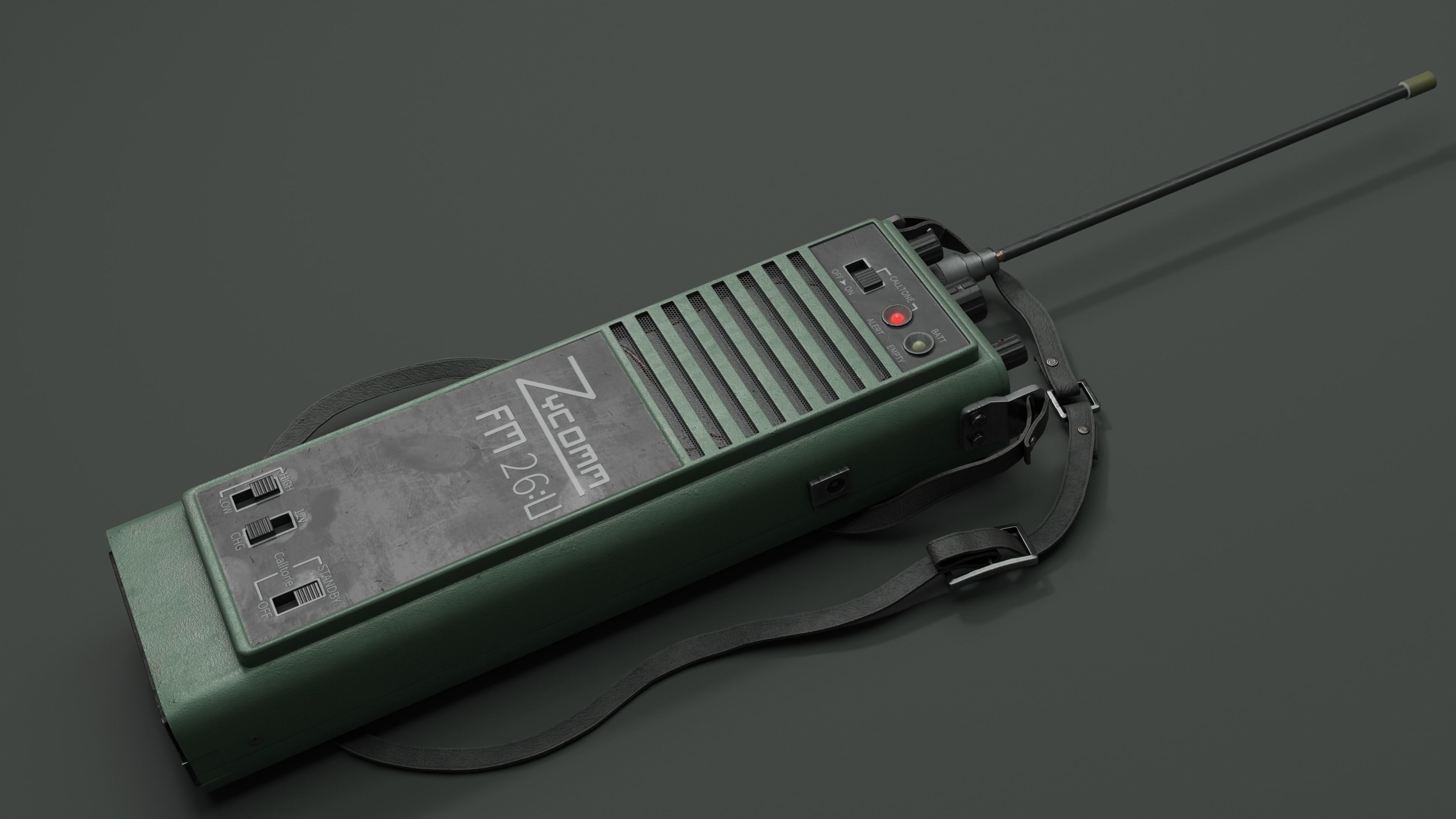 Vintage radio Game ready PBR Low-poly 3D model_6