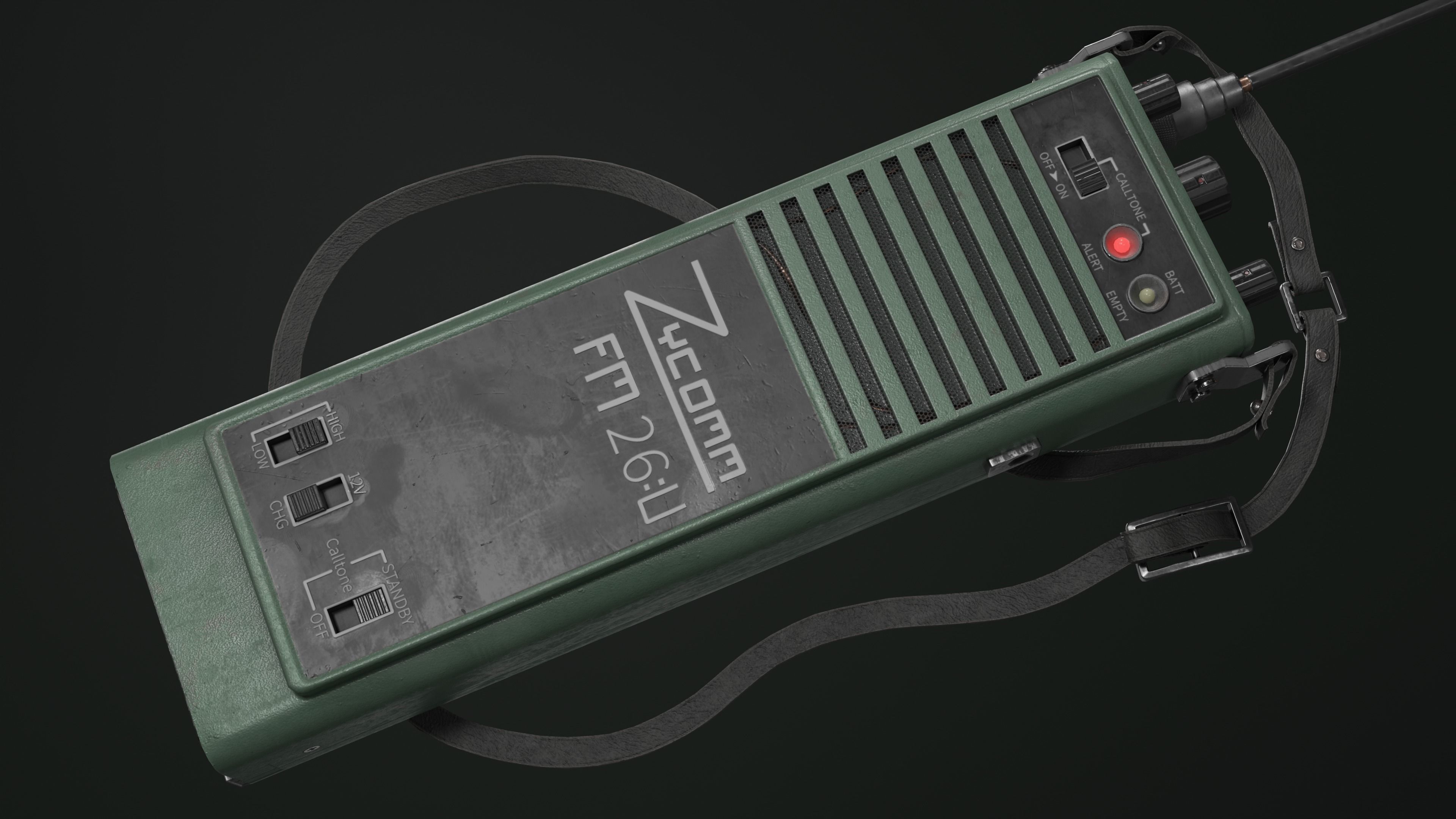 Vintage radio Game ready PBR Low-poly 3D model_2