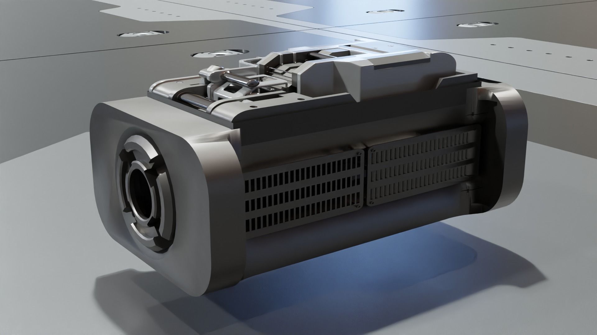 Low Poly Sci-Fi Bracelet D2 Low-poly 3D model_1