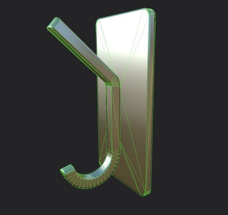 Towel Hook 07 Free low-poly 3D model_15