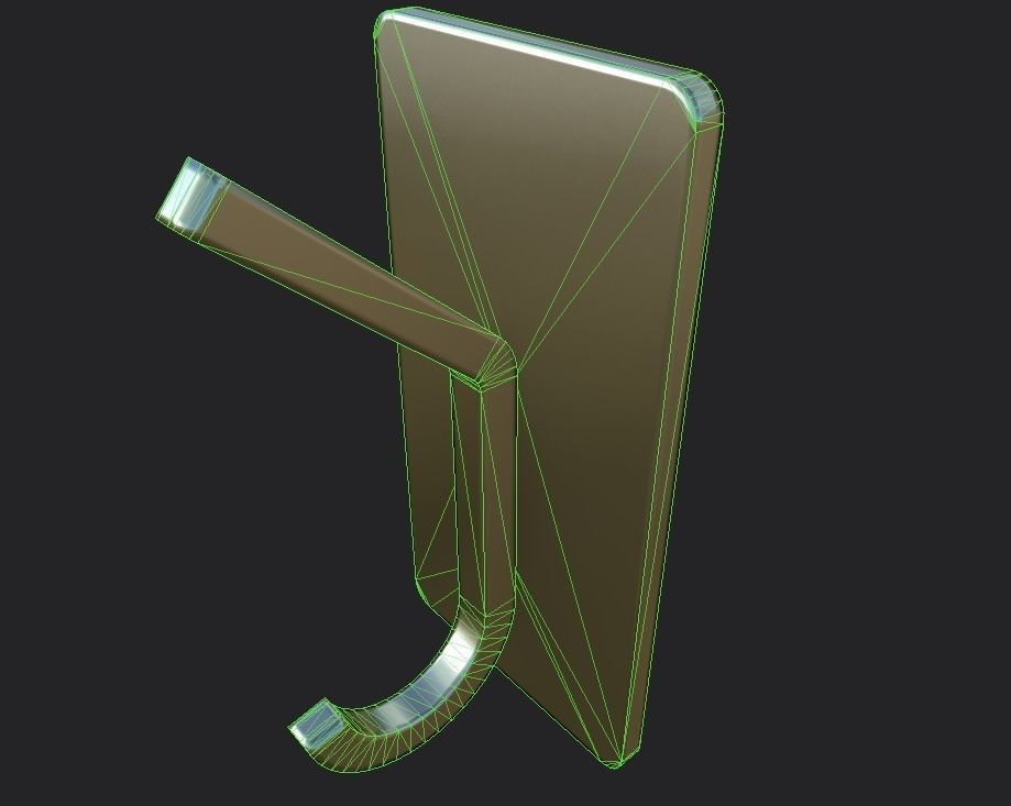 Towel Hook 07 Free low-poly 3D model_14