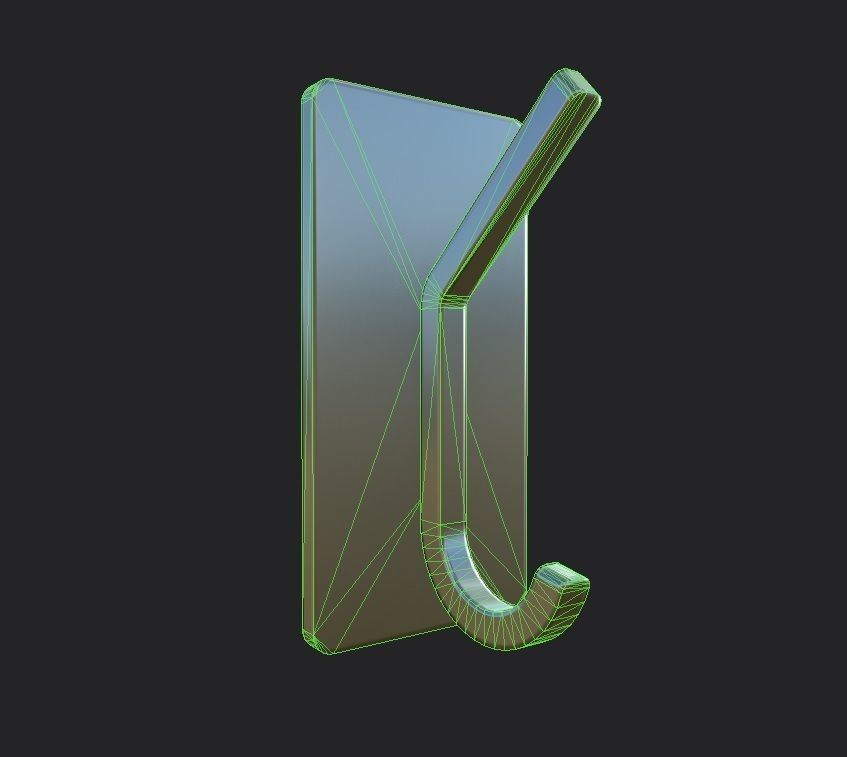 Towel Hook 07 Free low-poly 3D model_1