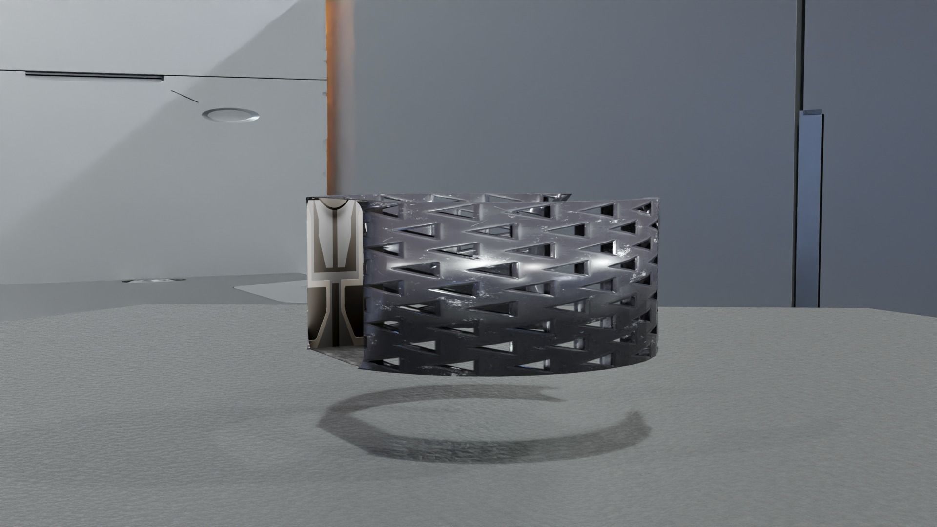 Low Poly Sci-Fi Bracelet Lando Low-poly 3D model_7