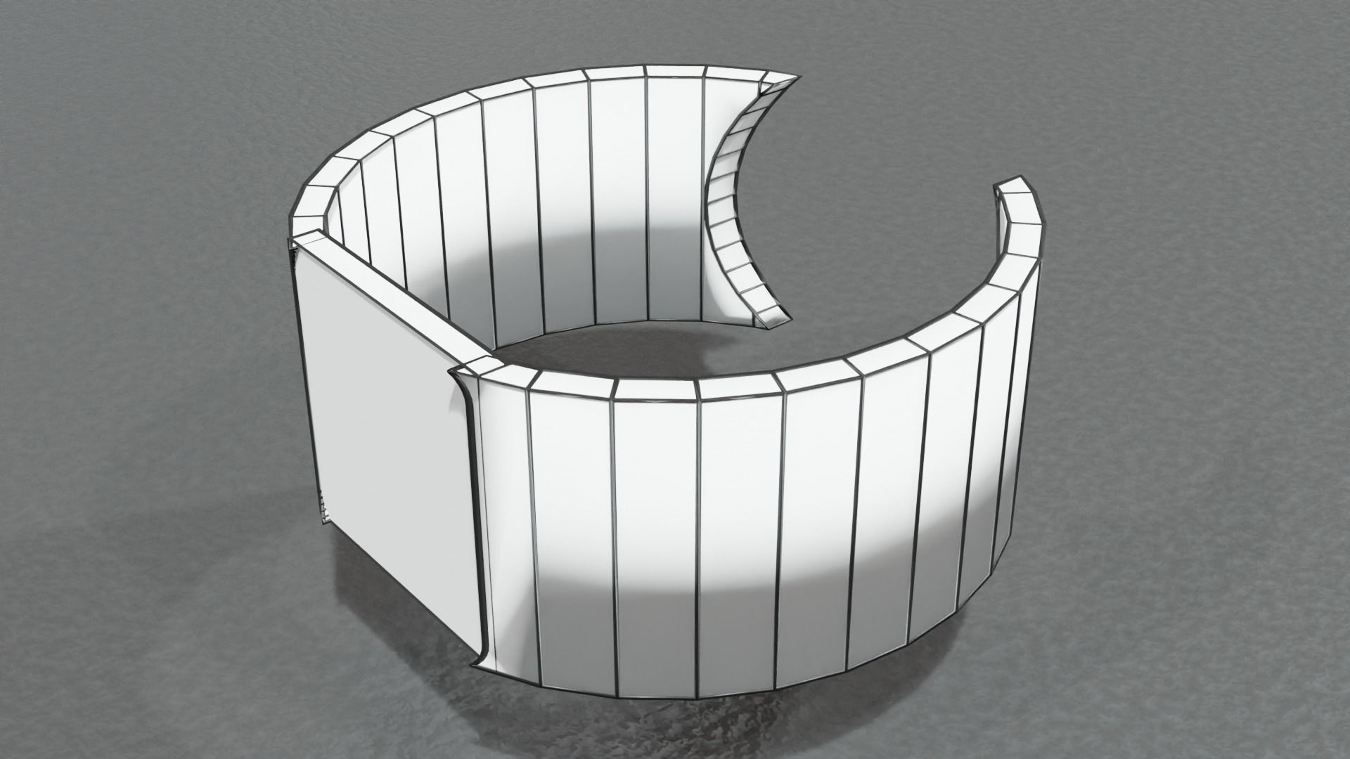 Low Poly Sci-Fi Bracelet Lando Low-poly 3D model_5