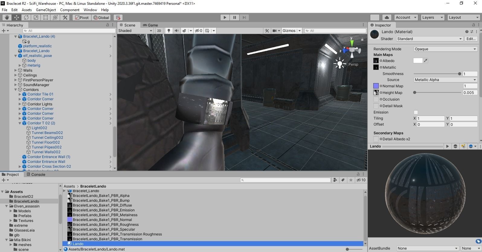 Low Poly Sci-Fi Bracelet Lando Low-poly 3D model_2