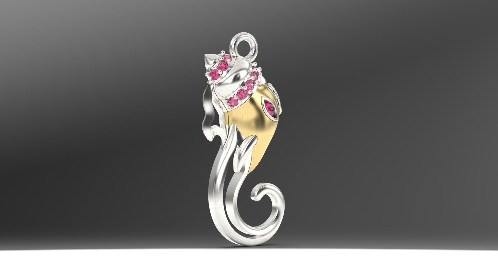 ganesha pendant 3D print model_3