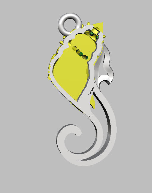 ganesha pendant 3D print model_4