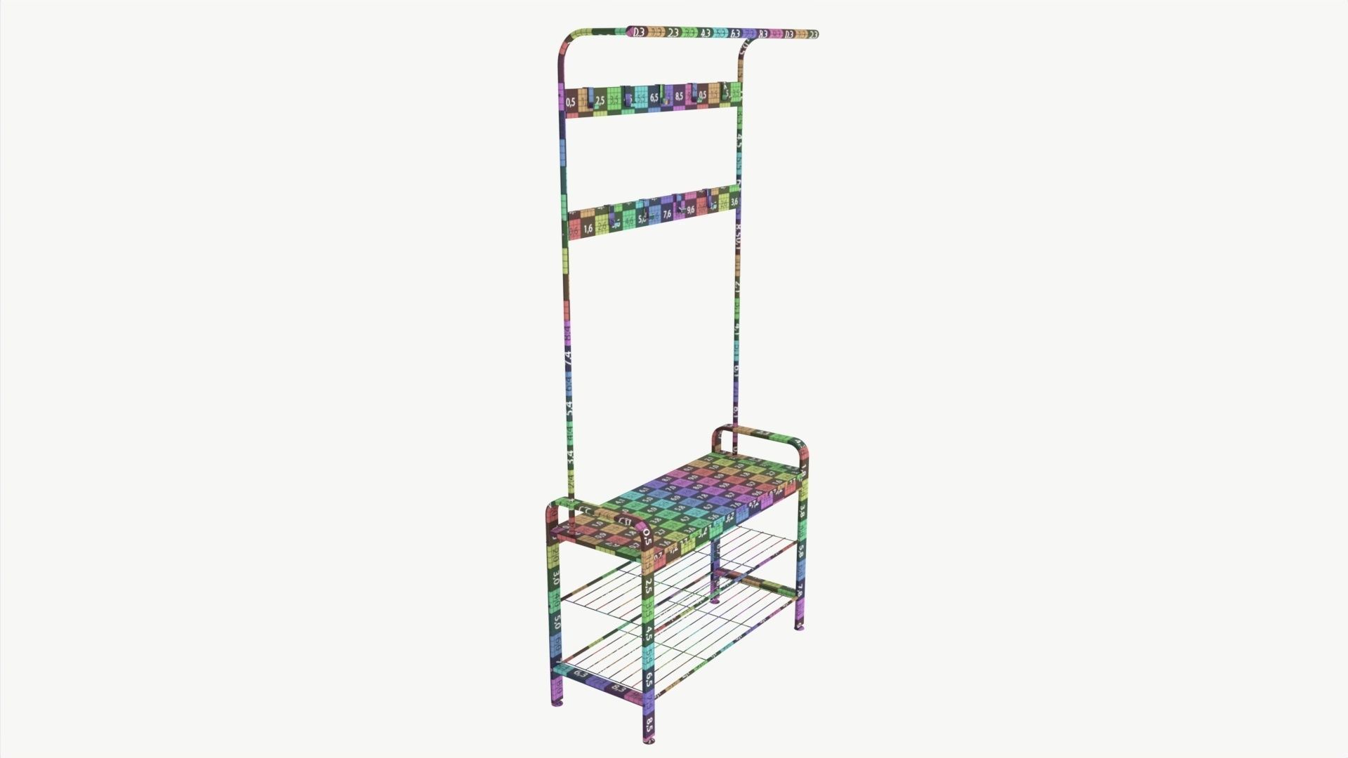 Free Standing Coat Rack Vasagle 3D model_6