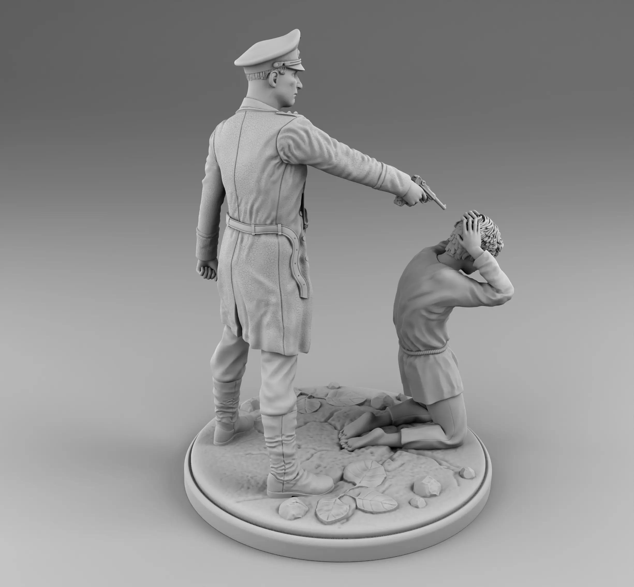 Shooting of a boy 3D print model_0