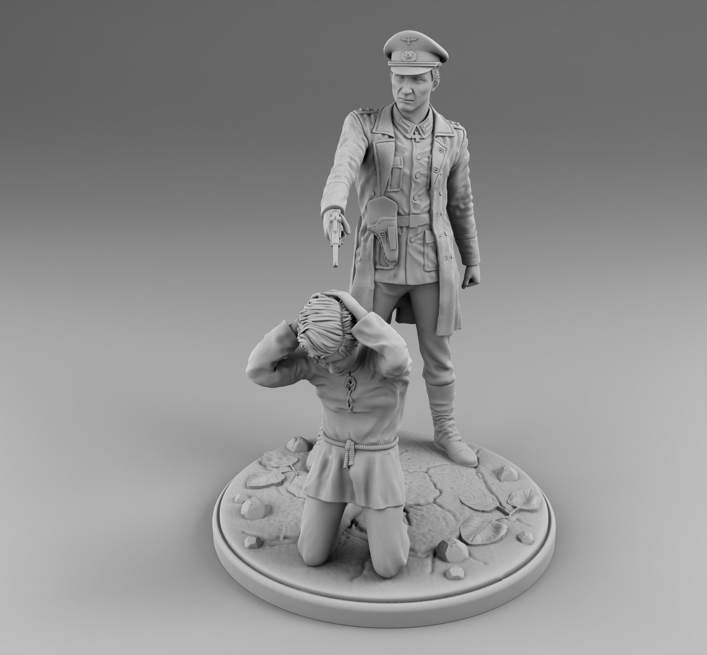 Shooting of a boy 3D print model_2