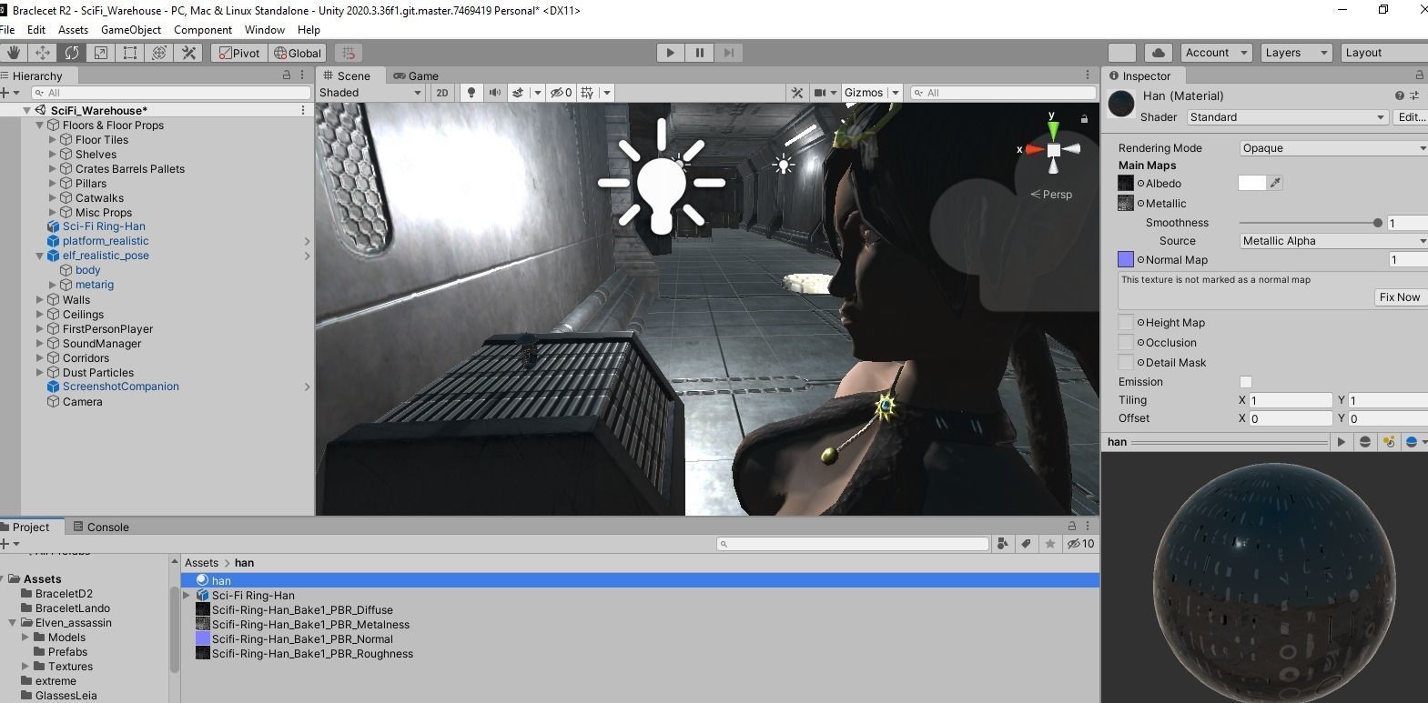 Low Poly Sci-Fi Ring Han Low-poly 3D model_11