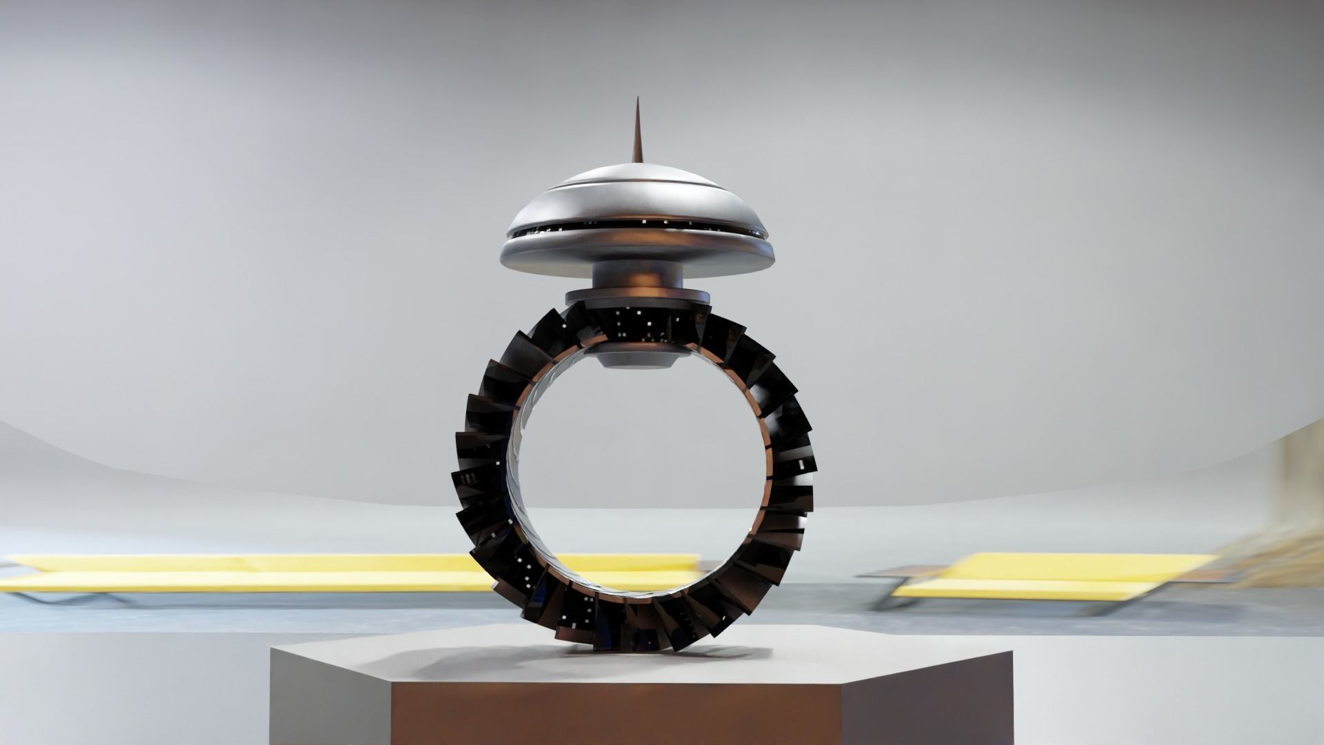 Low Poly Sci-Fi Ring Han Low-poly 3D model_7