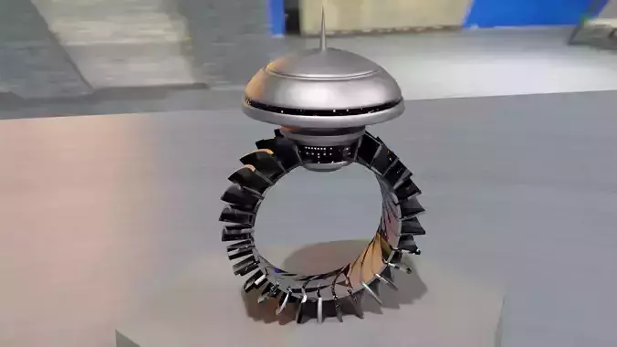 Low Poly Sci-Fi Ring Han