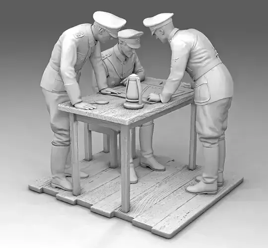 German officer 1941 3D print model