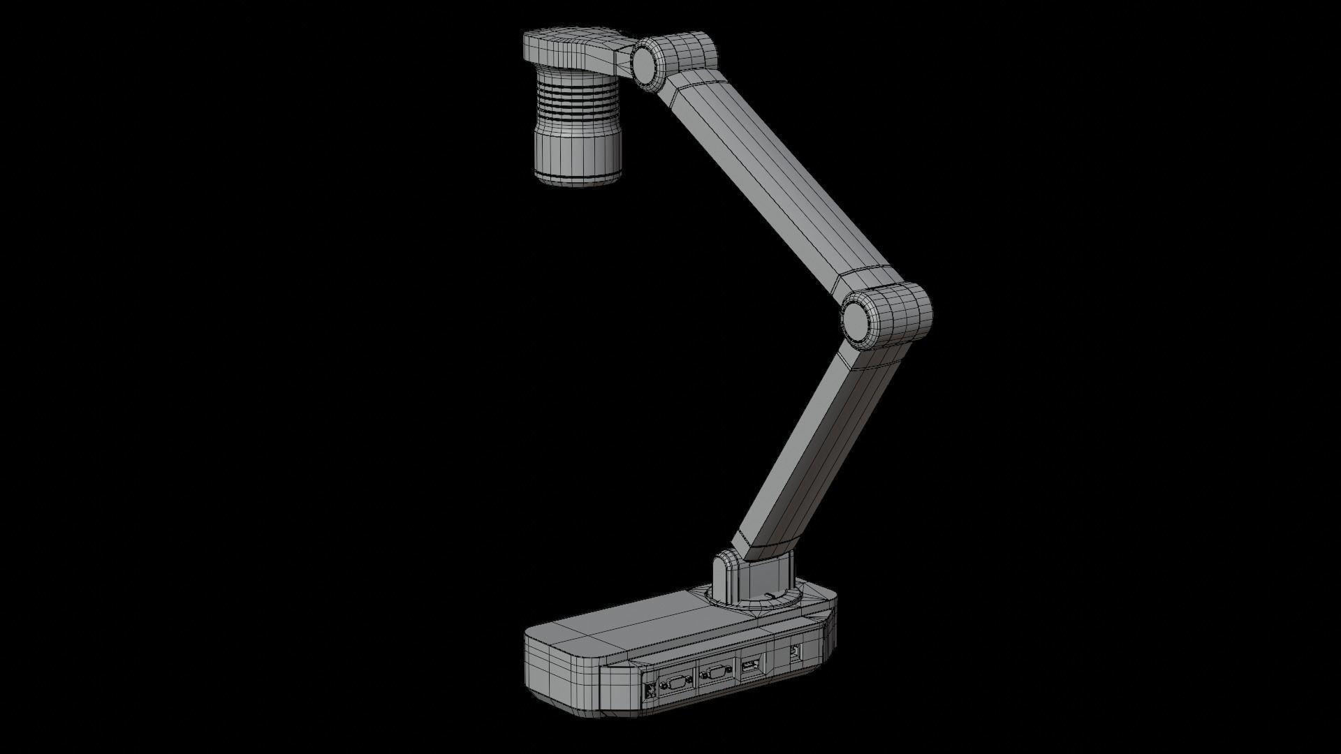 Document Camera Low-poly 3D model_16
