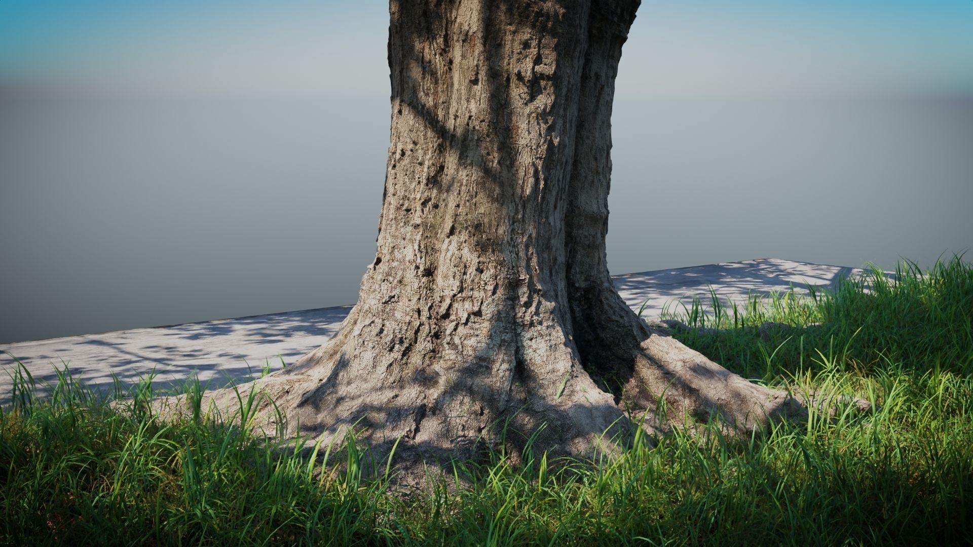 Tree on the Road - Complete tree package with particles 3D model_9
