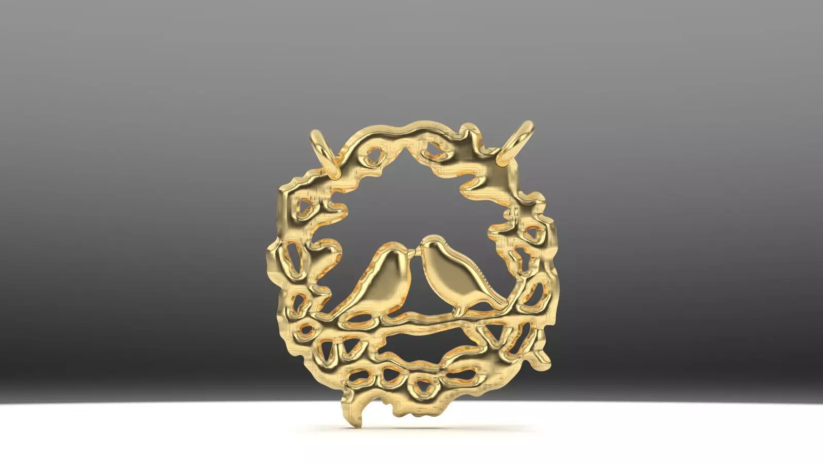 bird leaf nacklace 3D print model